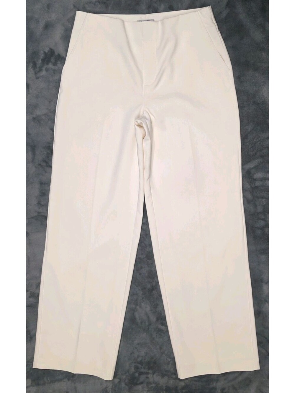 Nic+Zoe Lenox Wide Leg Pants S Cream Stretch Knit 31 NWT